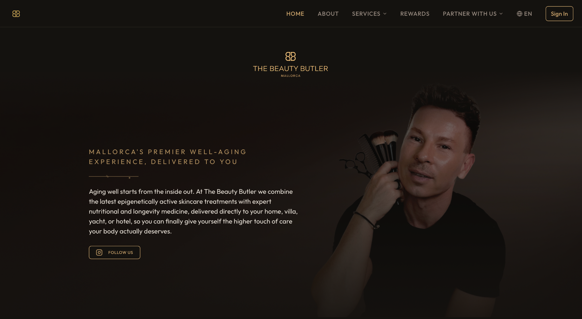 The Beauty Butler website screenshot